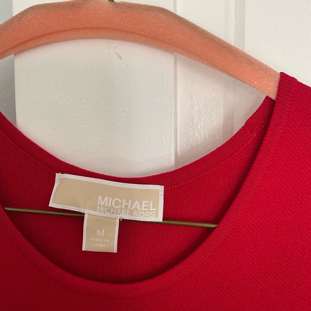 Michael Kors Vibrant Red Knit Top